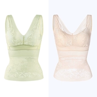 Зеленые вставки в бюстгальтер, топ с чашечками, телесного цвета