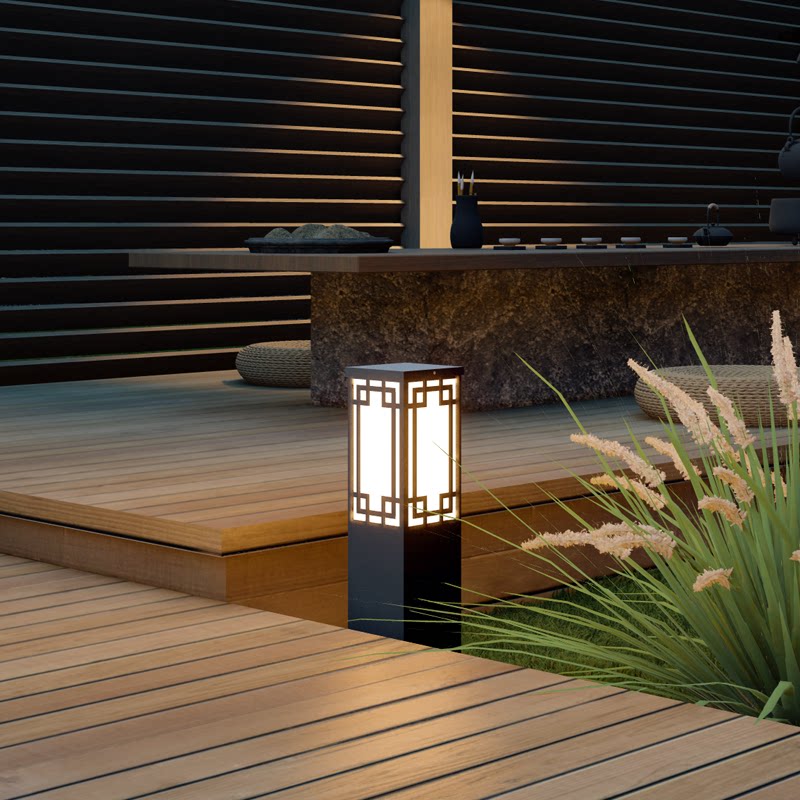 Straw Terrace Lamp Solar Super Bright New Chinese Outdoor Waterproof Street Lamp to pick up Electric Villa Outdoor Landing Landscape Courtyard