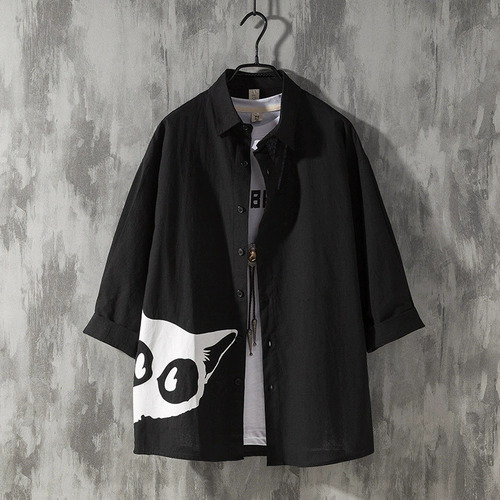 Летняя японская куртка, рубашка, большой размер