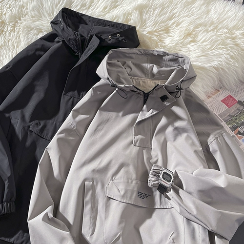 Куртка с капюшоном, парная одежда для влюбленных, в американском стиле