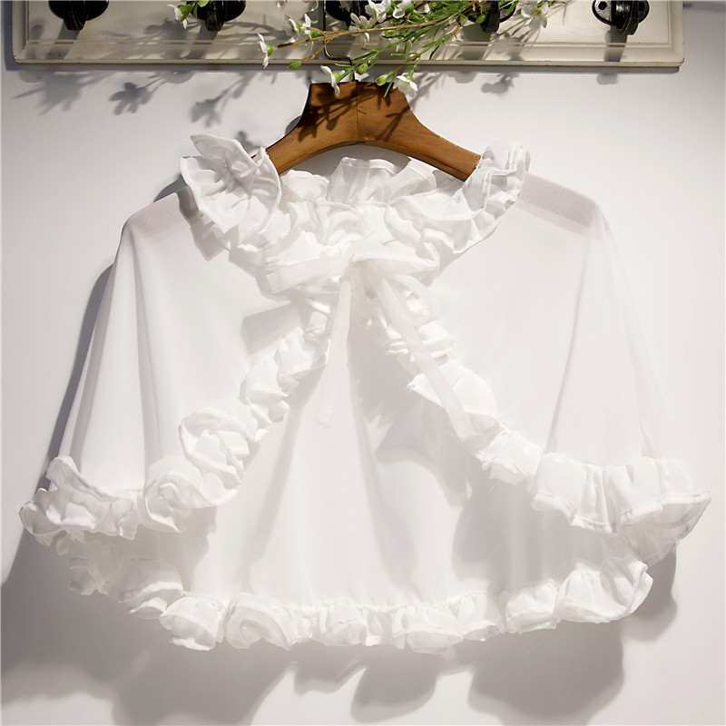 Lian Tingsha New Coat Retro Lolita Shawl Thin Versatile Sun Protection Shirt Loose Cover-Up Paired with Suspenders for Autumn and Winter