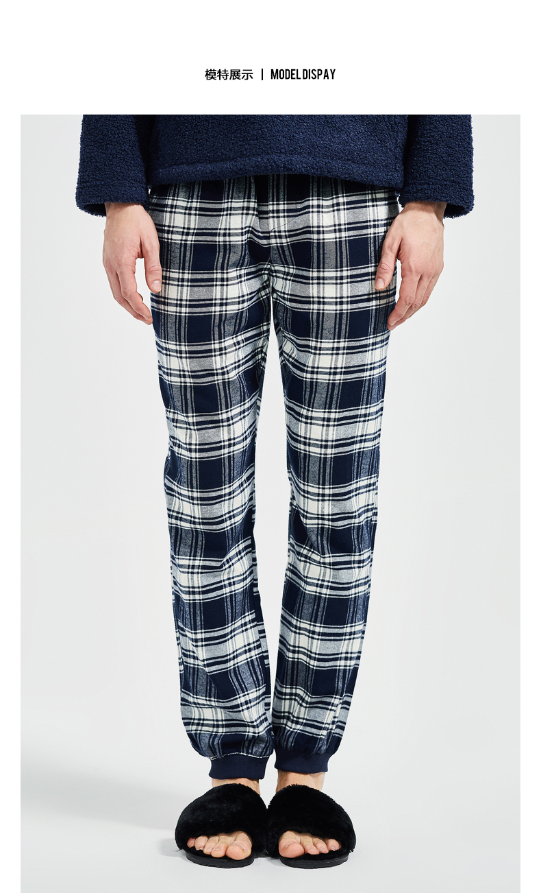 GXG đồ lót mùa xuân và mùa thu và mùa đông quần pyjama nam quần cotton retro có thể được mặc bên ngoài quần đồ ngủ lưới lỏng quần thể thao nam
