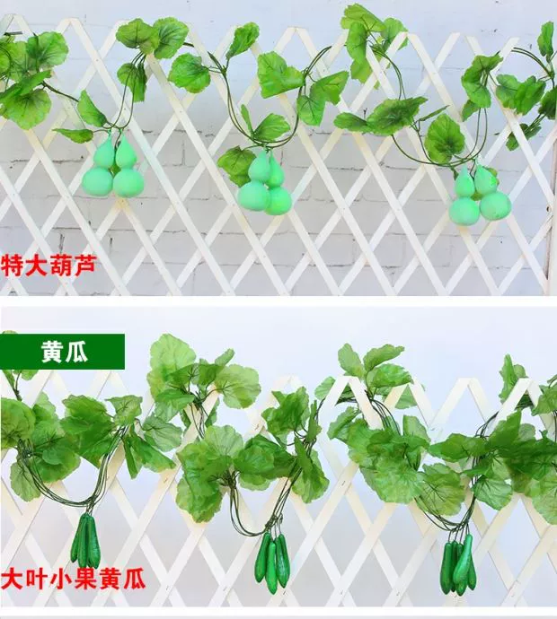 Mô phỏng hoa quả mây giả hoa nho nho lá trần trần trang trí ống nhựa hoa cây xanh lá cây treo tường - Hoa nhân tạo / Cây / Trái cây hoa đào giả