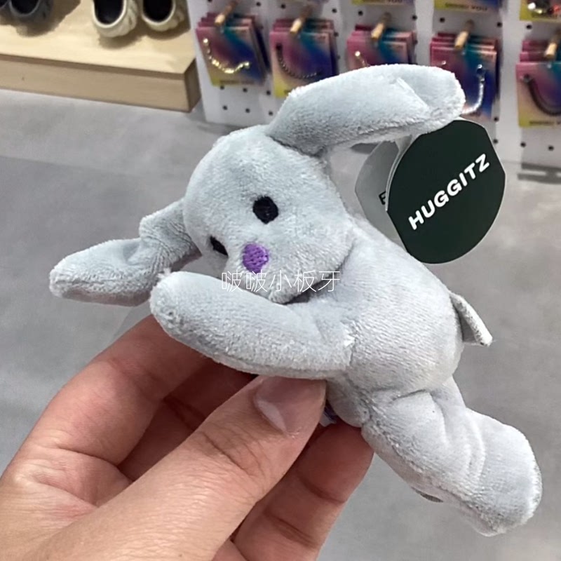 In Stock Crocs Gray Rabbit Plush Toy Lying Rabbit Unicorn Teddy Bear Shoe Charms Shoe Decorations Zhibixing