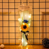 Подсолнух 1 роза + лампа + сумка синяя