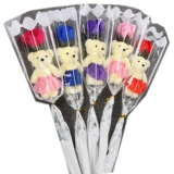 Мыло на день матери с розой в составе, подарок на день рождения, с медвежатами