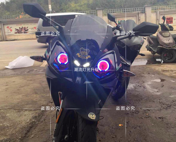 Application Bija Apulia GPR125-2 locomotive retrofitted lens Xenon lamp Angels eye headlamps assembly