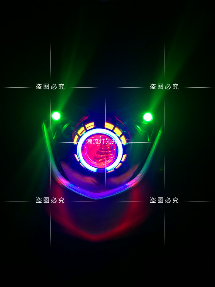 Suitable for mountain leaf Xun Eagle locomotive lenses Double Angel Eye Devil Eye Xenon Lamp Headlight assembly 55W