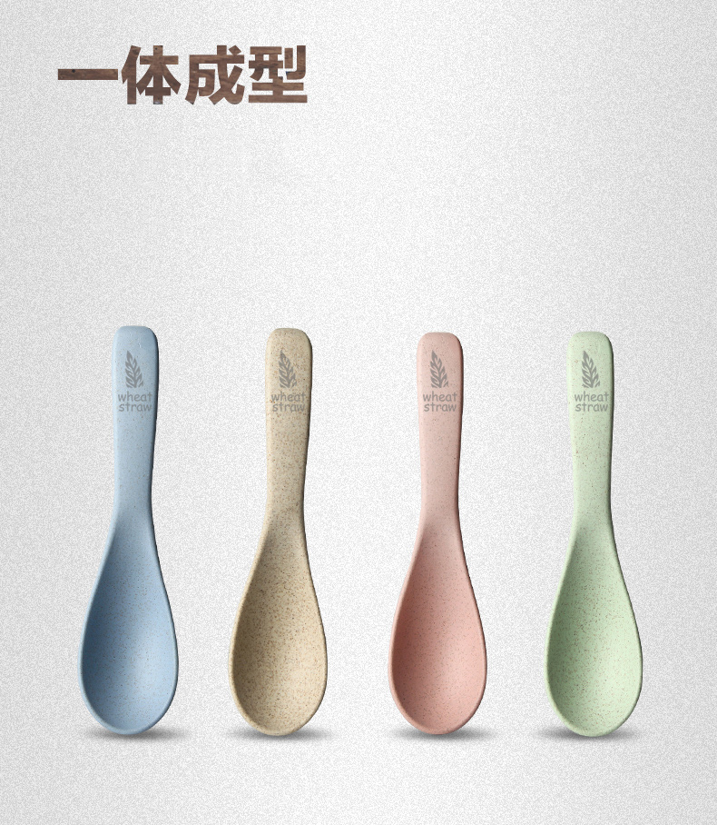墨 创意 麦 咖啡 Trộn thìa, thìa dày, thìa cà phê, 4 que dĩa sứ