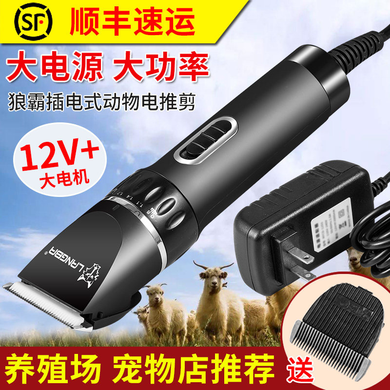 Professional pet electric clipper with wire high-power shaved goat hair clipper dog large dog long-haired rabbit shaver