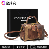 Гонконгская передовая сенсация Splicing Cowboy Handbag Bag 2022 Осенняя зимняя новая кожаная сумка Одиночный наклон