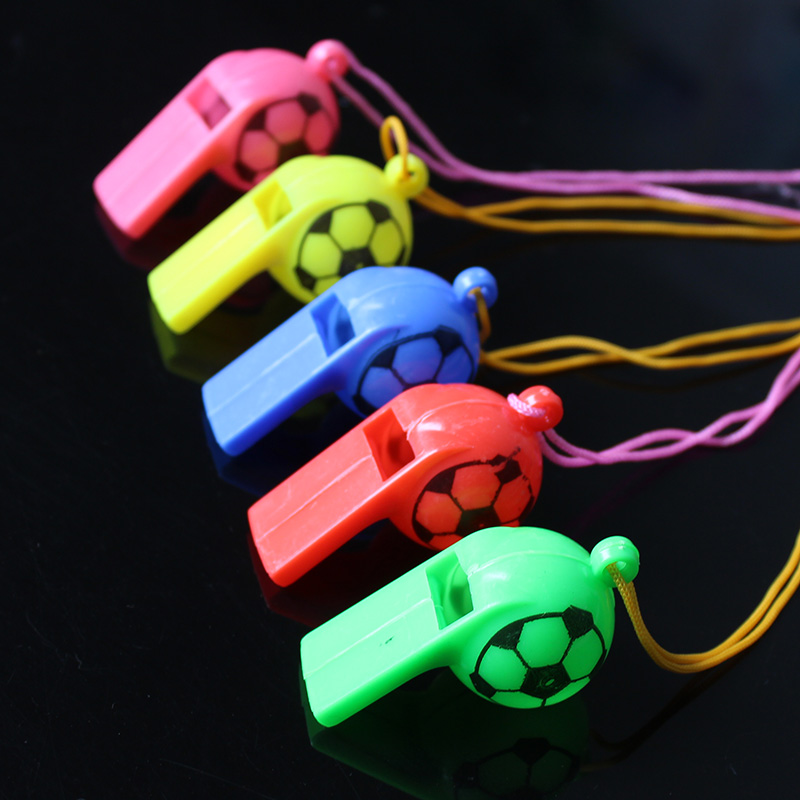Cartoon Plastic Mouth Whistle Children Small Toys Nostalgia For Soccer Whistles Fan Games Blow Whistle Baby