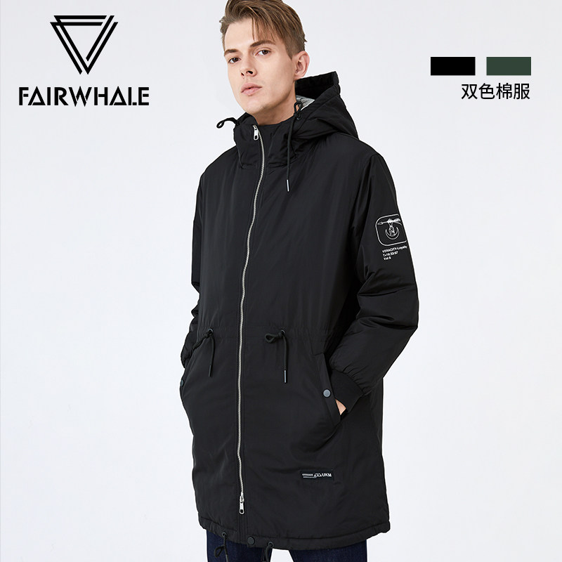 Mark Fairwhale 马克华菲 18年冬季新款 韩版中长款男式棉衣 加厚冬季外套 天猫优惠券折后￥378包邮（￥578-200） 2色可选