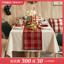 Crayon Pie Edinburgh Table Flag American Long Bar Table Cloth Red European Plaid Festive ins Coffee Table Dining Table Cover