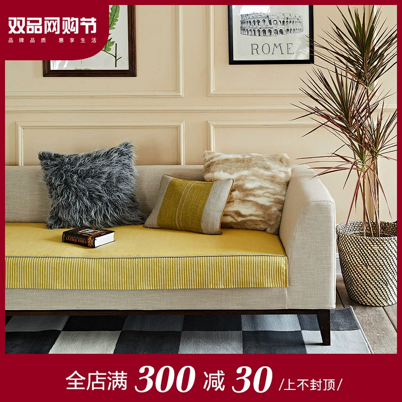 Crayon pie chanh cây sofa đệm Âu Mỹ đệm vải đơn giản thông qua bông và vải lanh đệm cát phát hành bìa - Ghế đệm / đệm Sofa