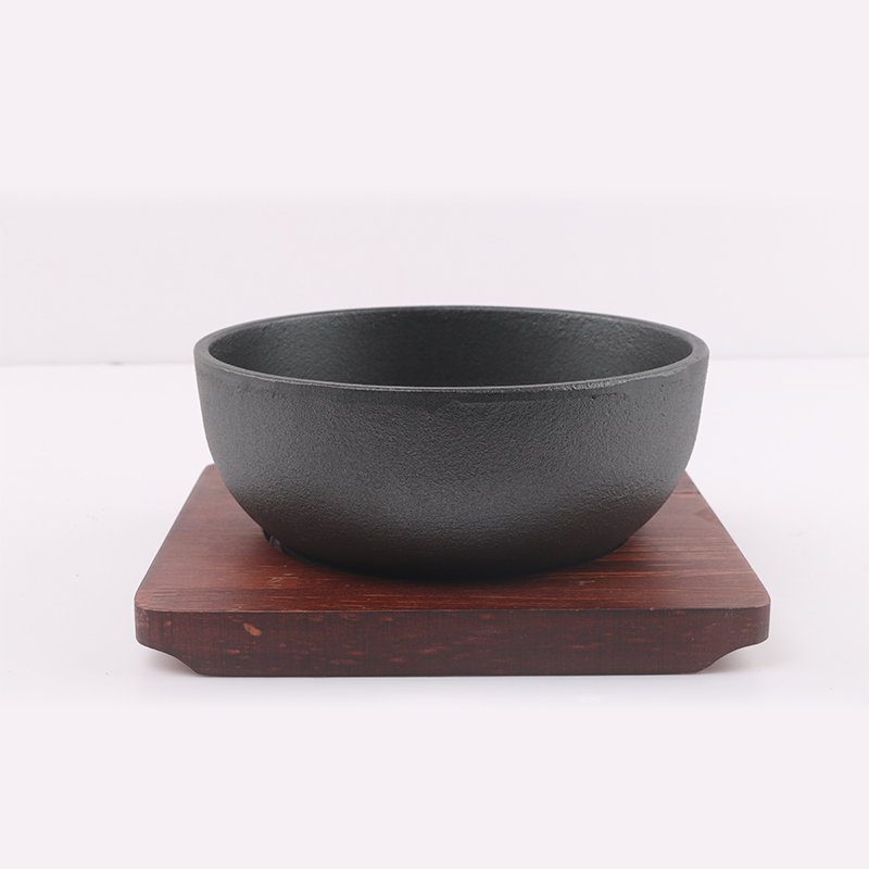 Korean stone pot Bibimbap Cast iron bowl Teppanyaki bowl Pig iron bowl Japanese and Korean cuisine Iron rice bowl Bibimbap special pot