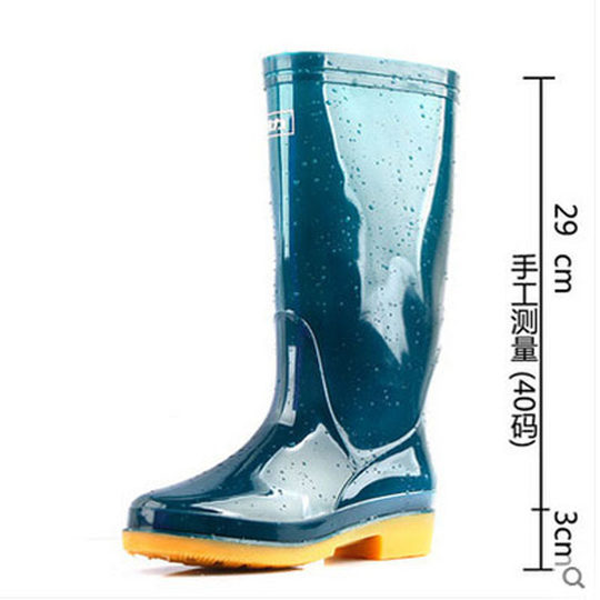 Shanghai Huili Fashion Rain Boots 813 Women's Mid-Calf Rain Boots Non-Slip Wear-Resistant Rubber Sole Colorful Water Shoes