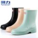 Pull-Back Rain Boots 023 Women's Water Shoes Women's New Rain Boots Fashionable Outer Rubber Shoes Waterproof Non-Slip Short-Tube Water Boots