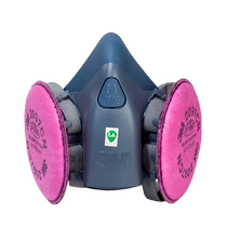 3M7502 welding protective cover oil fume and dustproof mask activated carbon silicone welder mask anti-virus 2091 filter cotton