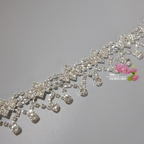 Wedding Dress Handmade DIY Materials Ornament Accessories Small Water Drill Chain Claw Chain Shoulder Chain Headwear Clothing Decorative Water Drill Silver