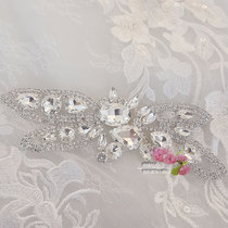 Real Pat Hand-stitched Glass Drill Accessories Bridal Gown Accessories Wedding Dress Water Drill Sheet Semi-finished Accessories Accessories Foreign Trade New