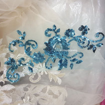 Sequin flower embroidery Lace patch Wedding accessories Clothes handmade diy decorative performance clothing cloth patch cloth art