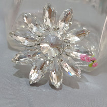 Diamond jewelry Flower dress clothing Wedding supplies Topper headdress earrings Wedding waist decoration Glass diamond accessories
