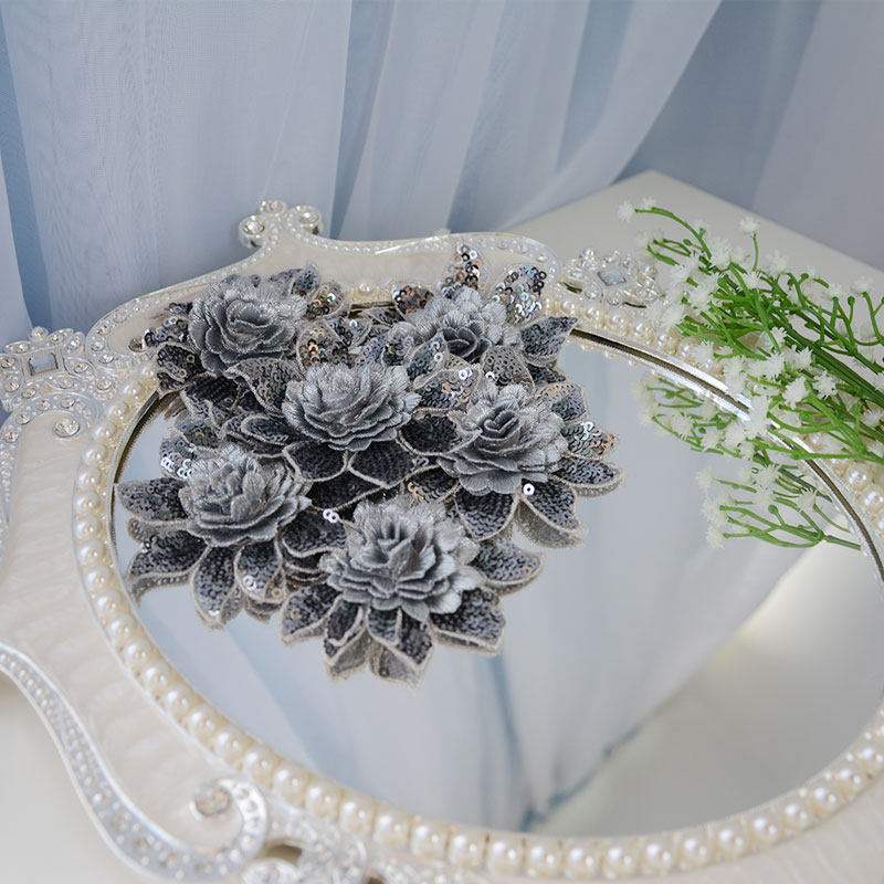 Solid Flowers Accessories Decorative hand stitched wedding dress Bride Hair Accessories Diy Handmade Material Stickup Shoes Hat Accessories