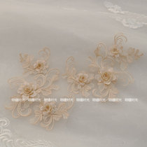 Lace Flower Embroidery Small Flower Cloth Fabric Wedding Accessories Material Flower Patch Lace Headwear