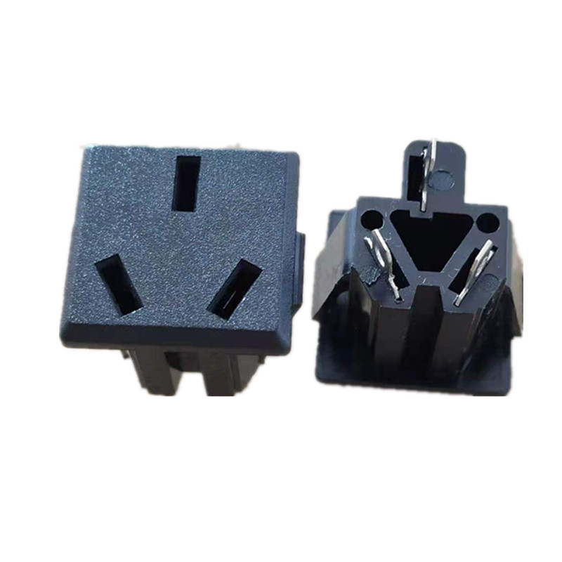 Total copper national standard triple flat foot socket cabinet Australian gauge three-hole module socket Three-socket ware socket-type AC socket
