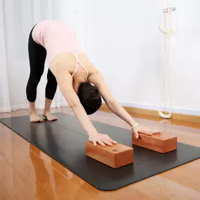 Iyengar Iyengar yoga brick Log solid wood yoga brick block wooden yoga auxiliary practice brick