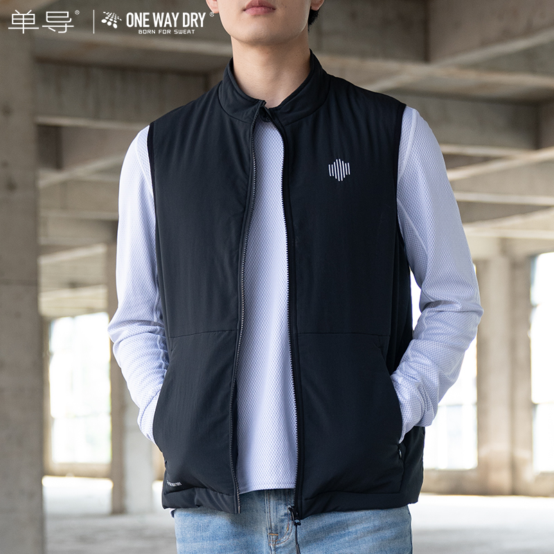 Single Guide Dynamic Warm Cotton Waistcoat Spring Vest Short without sleeves Outside Wearing Kan Shoulder waistcoat Spring Dress Laced Jacket Man