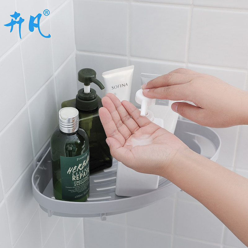 Powder room rack hanging free punch washbasin bathroom storage triangle washbasin toilet wall-mounted