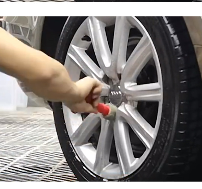 Car Detailing Brush Tool Wheel Nut Cleaning Brush Car Embedded Wheel Steel Rim Screw Gap Brush