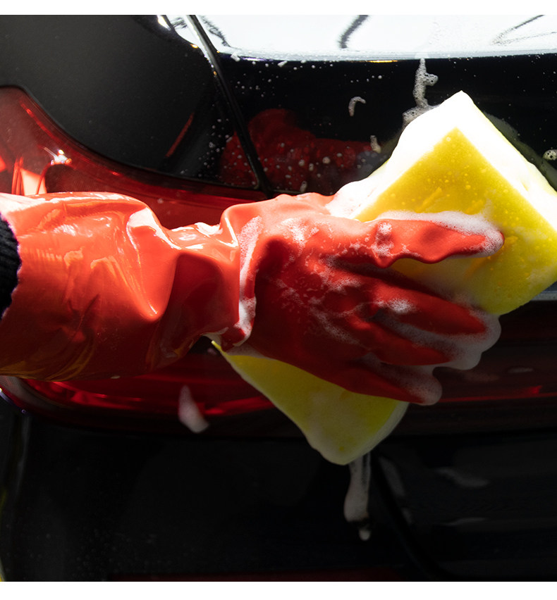 Варежка для мытья авто Автомойка перчатки водонепроницаемый выделенный плюс бархат зима теплая плюшевые хлопка перчатки с толстые хлопка пластичная кожа Ya saddle