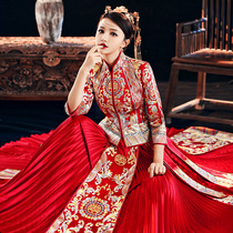 Xiuhe clothing 2021 new wedding dress Chinese bridal costume wedding dress high-end show kimono cabinet dress embroidered wo clothing