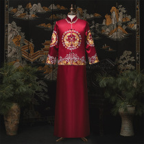 2021 new Xiuhe suit mens wedding toast suit Chinese embroidery dress groom dragon and phoenix coat Xiuhe suit