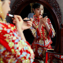 Xiuhe dress 2020 new wedding bridal dress female Wo show embroidered wo dress small wedding dress 2021 show kimono