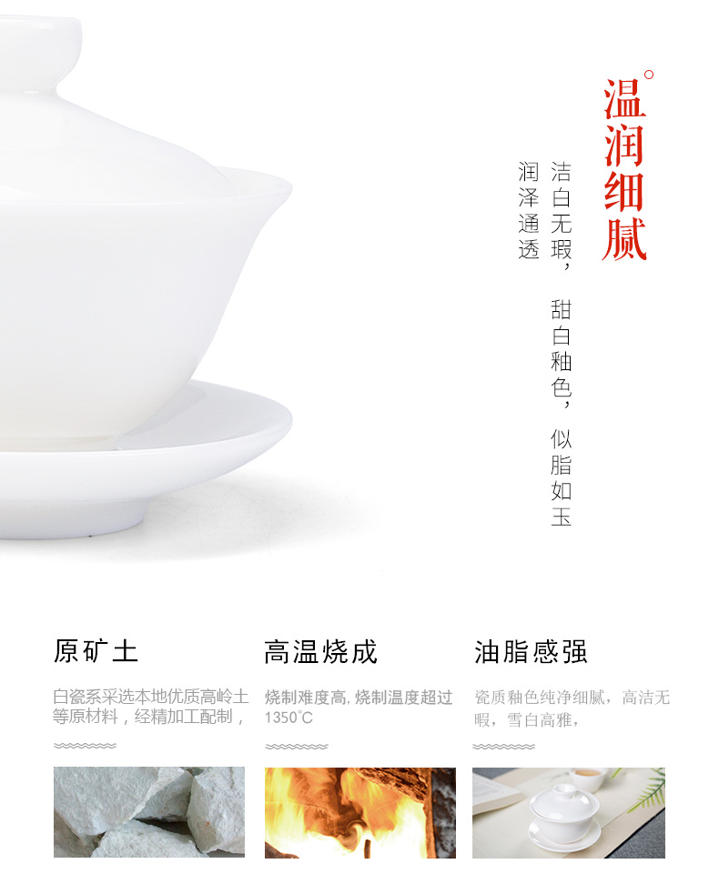 Ronkin make tea tea set dehua white porcelain household device of a complete set of Japanese contracted kung fu tea kettle
