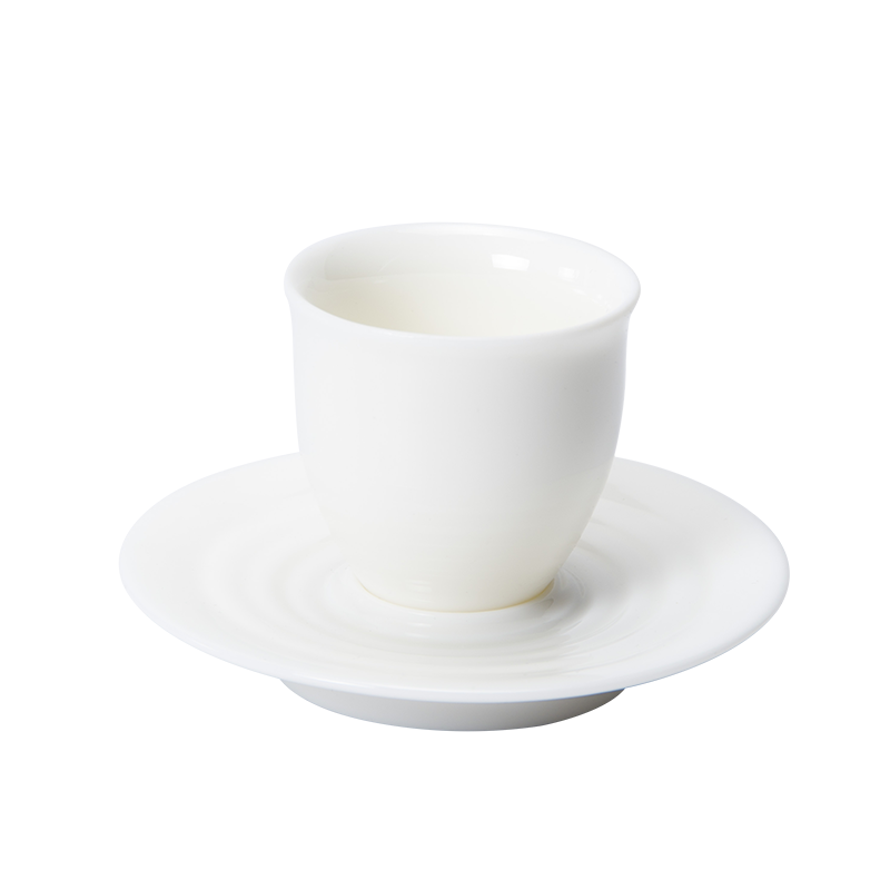 Ronkin white jade porcelain kunfu tea cup ceramic creative tea master cup tea accessories move single cup bowl