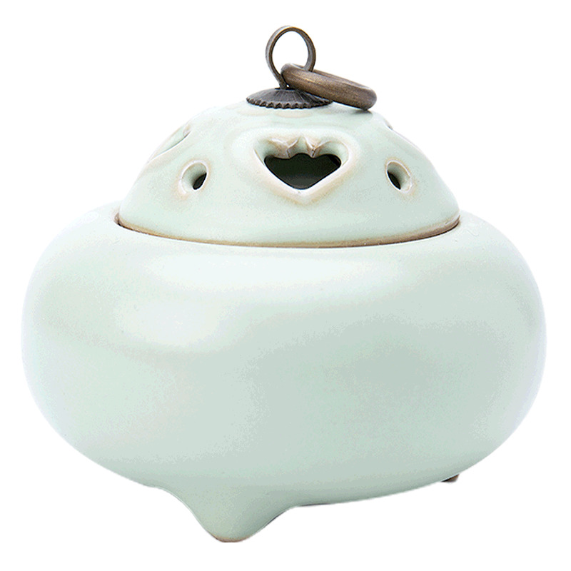 Ronkin kung fu tea tea accessories censer ceramic hollow out household indoor furnishing articles creative backflow smoked incense buner