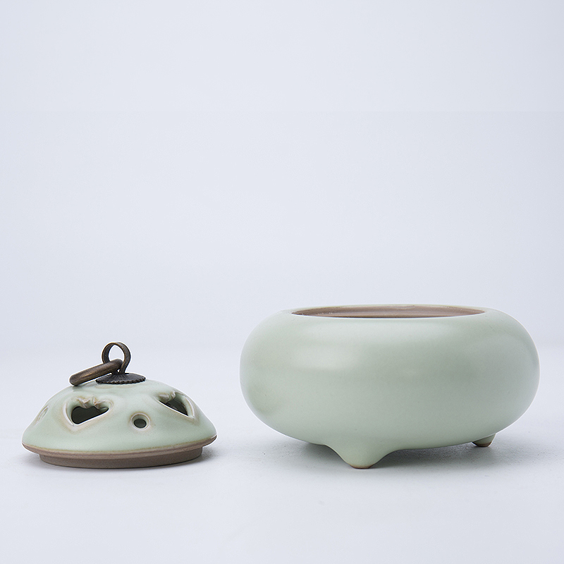 Ronkin kung fu tea tea accessories censer ceramic hollow out household indoor furnishing articles creative backflow smoked incense buner