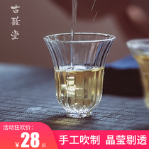 Guzitang heat-resistant glass chrysanthemum petal Cup Master Cup kung fu tea set Tea Cup smelling Cup transparent household model