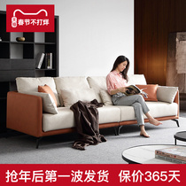 Nordic style Nanotechnology cloth fabric Italian light luxury three-person cloth small family type modern minimal latex straight row