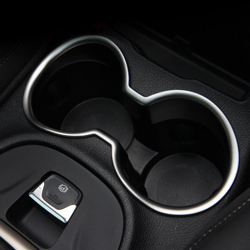 Chrome Trim Center Console Water Cup Holder Cover For Jeep Cherokee