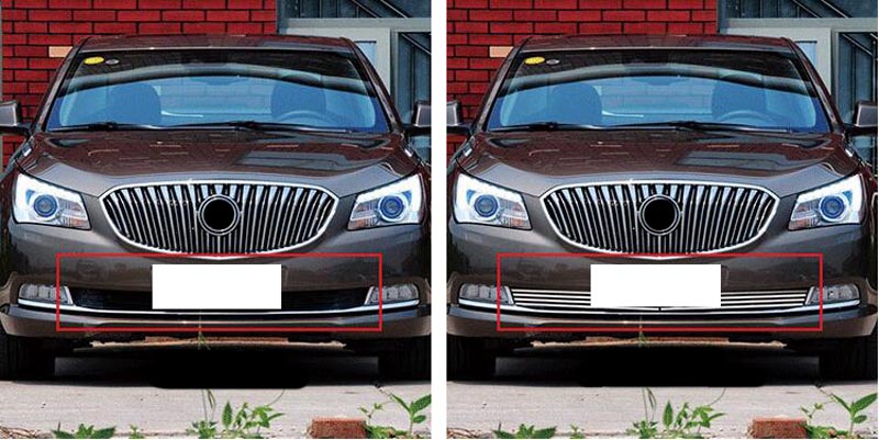 For Buick Lacrosse 2014 2016 Lower Grille Metal Stripes