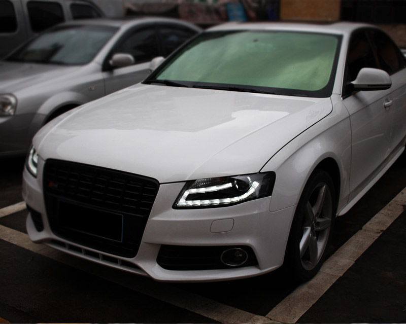 For Audi A4 B8 2009 2012 Headlight Assembly Led Drl Double
