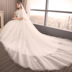 Wedding 2020 mới Hepburn cô dâu kéo đuôi công chúa giấc mơ đám cưới sang trọng của Hàn Quốc phiên bản của mỏng siêu cổ tích đơn giản màu trắng 