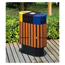 Outdoor large capacity round paint sanitation trash can park with ashtray seat ground garbage Peel storage bucket