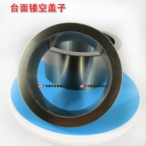 304 stainless steel inlaid-in hollow round square countertop lid kitchen concealed small trash can direct drop lid